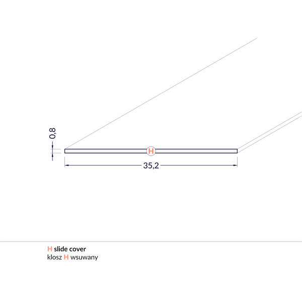 Topmet Milky Cover 2 meter voor profiel met verticale schijnhoek FLAT8