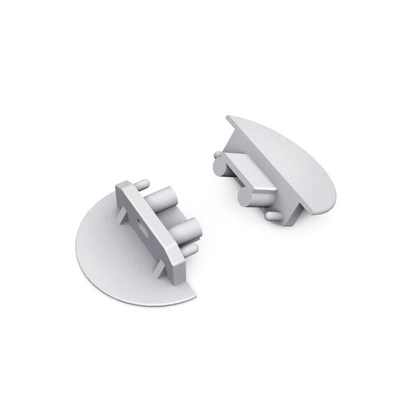 Topmet Groove10 Einddop Zilver Rond Gen2