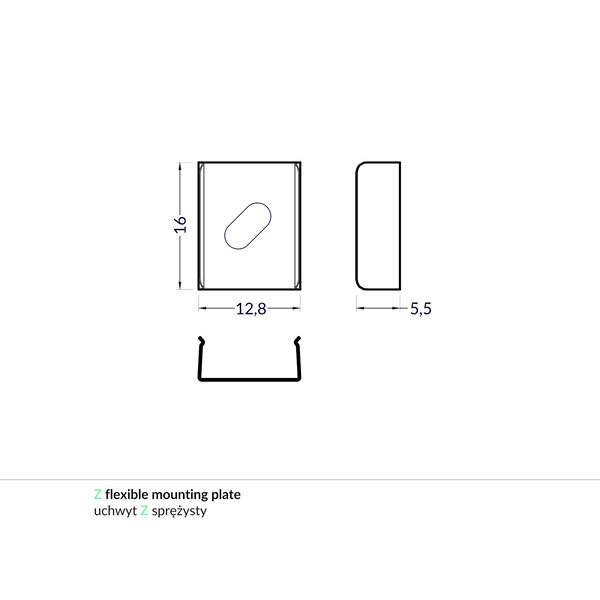 Topmet Bevestigingsklem Zwart voor Slim8 en SMART10 Profielen