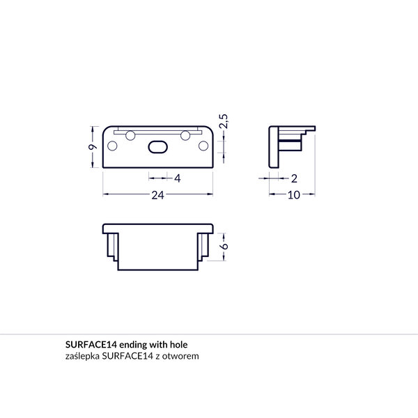 Topmet Surface14 Einddop Zwart GEN1