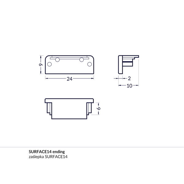 Topmet Surface14 Einddop Zwart GEN1