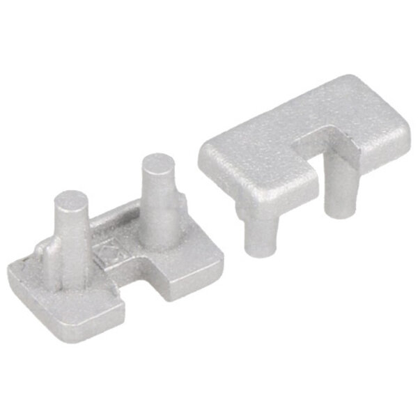 Topmet Slim8 Einddop Zilver Open Vierkant