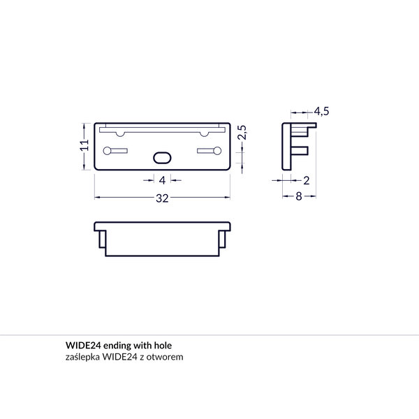 Topmet Wide24 Einddop Grijs