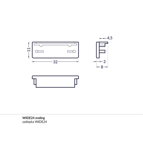 Topmet Wide24 Einddop Zilver