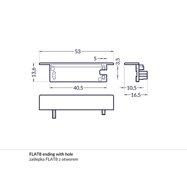 Topmet Flat8 Einddop Grijs