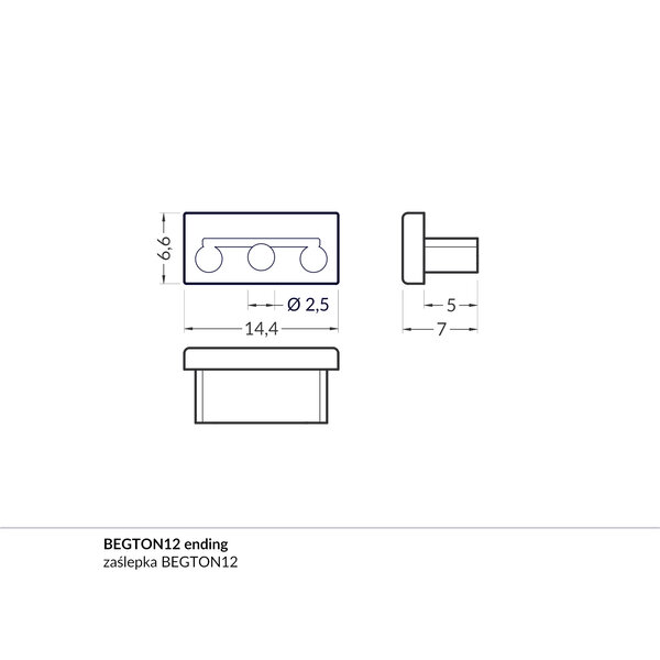 Topmet Begton12 Einddop Zilver