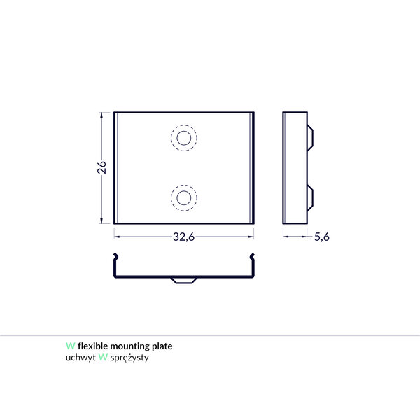 Topmet Bevestigingsklem W voor WIDE24 Profielen