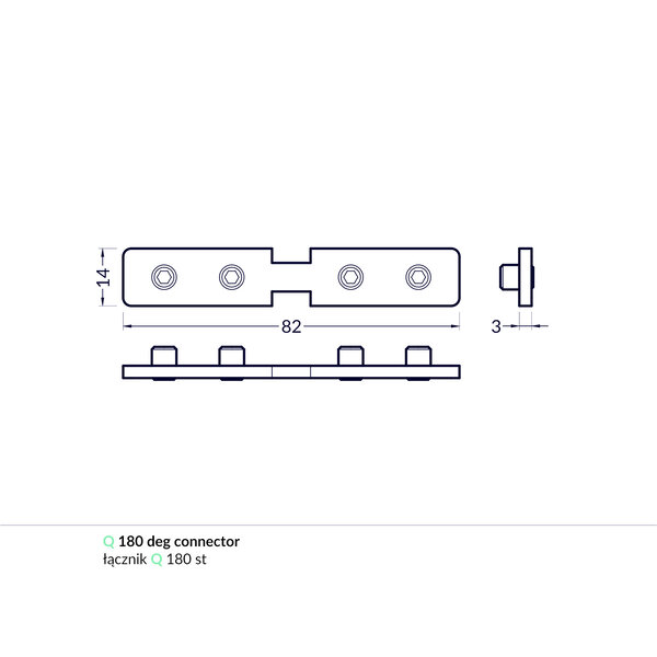 Topmet Frame14 Q Connector 180°
