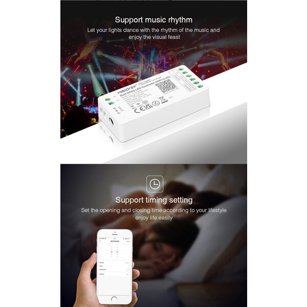 Milight / MiBoxer DualWhite LEDStrip Zone Controller WiFi + Bluetooth + 2.4 GHz