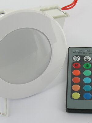 RGB 5 Watt LED Downlight met IR Afstandsbediening