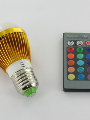 RGB 3 Watt LED 'bulb' Lamp E27