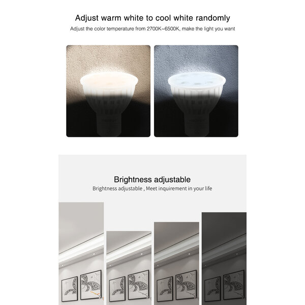 Milight / MiBoxer Zigbee 3.0 GU10 RGB+CCT Inbouwspot 4 Watt