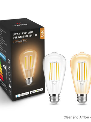 Zigbee 3.0 E27 CCT LED Filament Lamp 7 Watt ST64