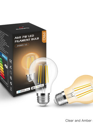 Zigbee 3.0 E27 CCT LED Filament Lamp 7 Watt A60