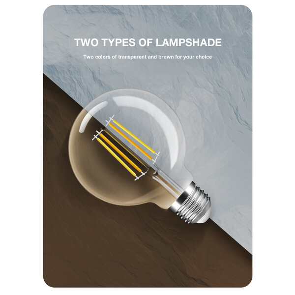 Gledopto Zigbee 3.0 E27 CCT 2200K ~ 6500K LED Filament Lamp 7 Watt G95