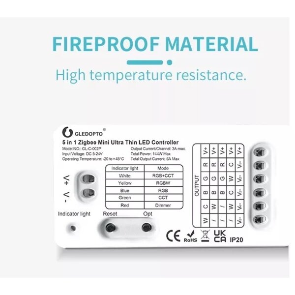 Gledopto Zigbee 3.0 PRO 5in1 Mini LED Controller