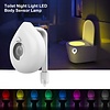 LED RGB Toilet lamp op batterij met Bewegingssensor