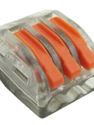 Stroomdraad Verbindingsklem 3 aderig Samenvoegen Transparant