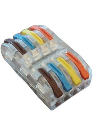 Stroomdraad Verbindingsklem 4 aderig doorverbinden Transparant