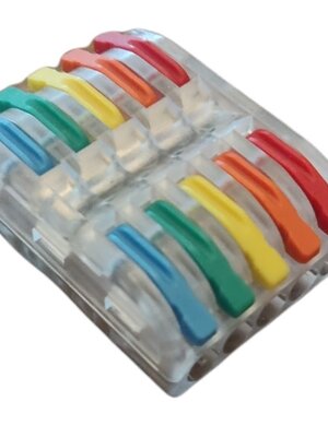 Stroomdraad Verbindingsklem 5 aderig doorverbinden Transparant