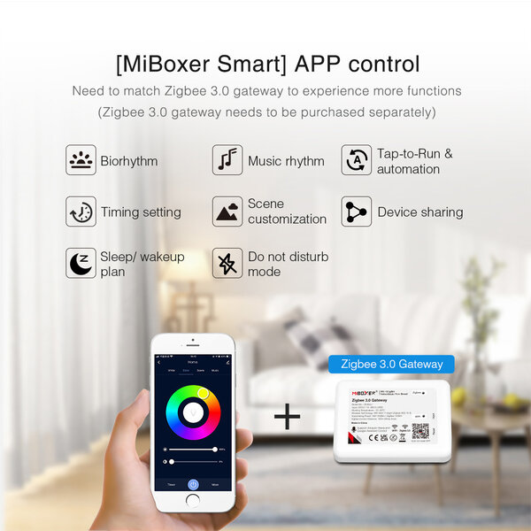 Milight / MiBoxer Zigbee 3.0 GU10 RGB+CCT 6 Watt LED Spot