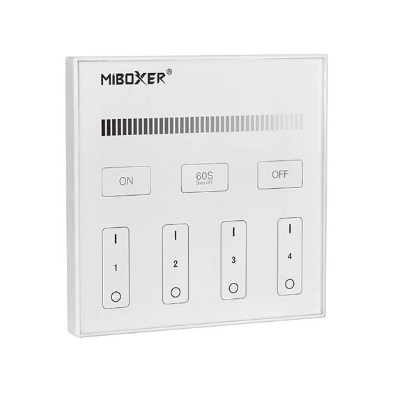 Milight / MiBoxer 4 Zone DMX512 Wandpaneel voor Enkelkleurige LEDStrips