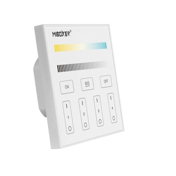 Milight / MiBoxer 4 Zone DMX512 Wandpaneel voor DualWhite LEDStrips