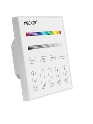 4 Zone DMX512 Wandpaneel voor RGB LEDStrips