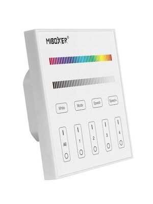 4 Zone DMX512 Wandpaneel voor RGBW LEDStrips