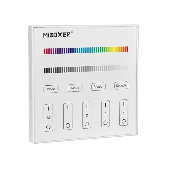 Milight / MiBoxer 4 Zone DMX512 Wandpaneel voor RGBW LEDStrips