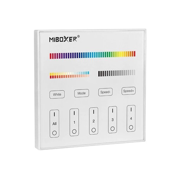 Milight / MiBoxer 4 Zone  DMX512 Wandpaneel voor RGB+CCT LEDStrips