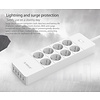 Orico stekkerdoos met acht stopcontacten en vijf USB-laadpoorten -  Incl. aan/uit schakelaar en overspanningsbeveiliging - Wit