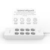 Orico stekkerdoos met acht stopcontacten en vijf USB-laadpoorten -  Incl. aan/uit schakelaar en overspanningsbeveiliging - Wit