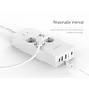 Orico stekkerdoos met vier stopcontacten en vijf USB-laadpoorten - 4000W - Incl. aan/uit schakelaar -  wit