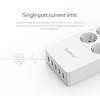 Orico stekkerdoos met zes stopcontacten en vijf USB-laadpoorten - 4000W - Incl. aan/uit schakelaar - wit
