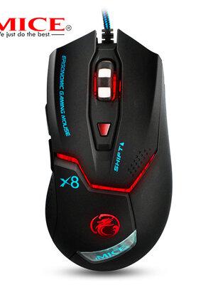 Game muis met LED verlichting - 6 knoppen - Instelbare DPI