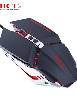 Metalen mechanische game muis - 7 knoppen - Instelbare DPI - LED Verlichting