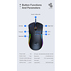 Imice Game muis met extra cover - 7 knoppen - RGB verlichting - Instelbare DPI