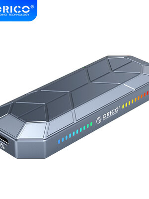 M.2 NVMe SSD behuizing - USB 3.1 Gen 2 USB-C - RGB - Grijs