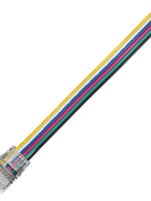 RGB+CCT Klik Connector met 15cm aansluitdraad voor IP20 LED Strips