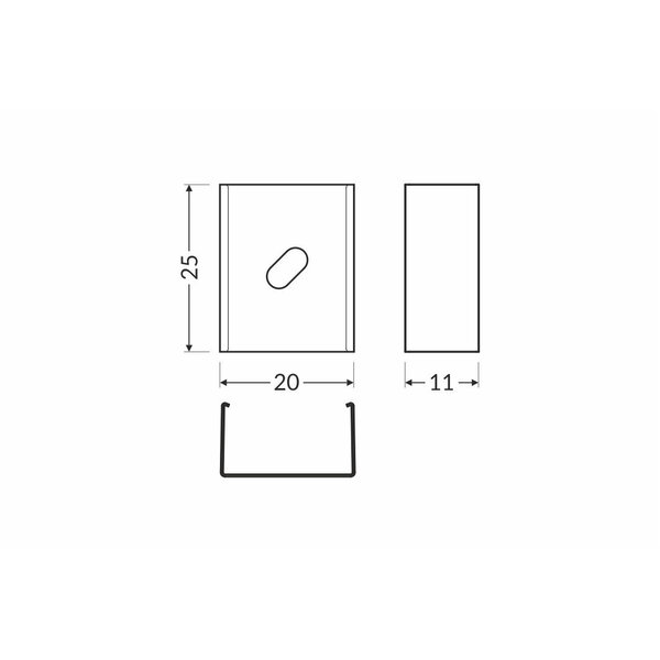 Topmet Bevestigingsklem Inox voor SMART16 Profielen