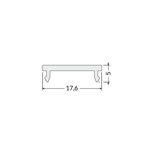 Topmet F Click Milky Cover 20 Meter Geschikt voor 14mm profielen