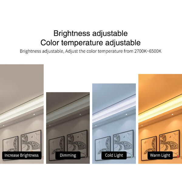 Milight / MiBoxer LEDStrip Zone Controller Slimline voor single color en dual white strips