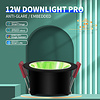 Gledopto Zigbee PRO RGB+CCT 12W LED Downlight Zwarte Behuizing