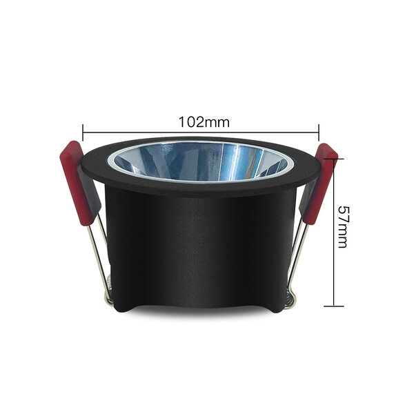 Gledopto Zigbee PRO RGB+CCT 12W LED Downlight Zwarte Behuizing