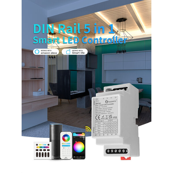 Gledopto Din Rail Zigbee PRO 5in1 Smart LED Controller