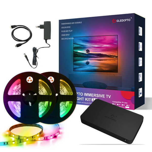 Gledopto LED Ambient TV Backlight Kit 3.0 HDMI Sync Box
