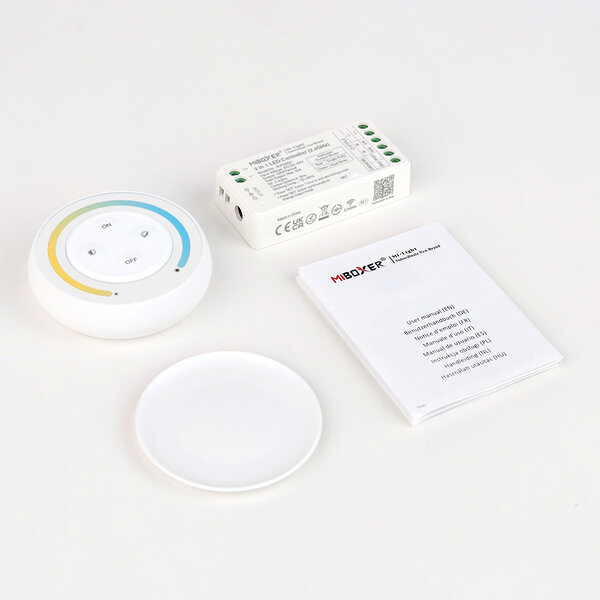 Milight / MiBoxer Controller en Wandpaneel Set voor LED Strips 1 kleur en Dual white - FUT035SA+