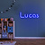 Neon Logo met LED Lucas - RGB Multikleur neon logo met afstandsbediening