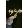 Neon logo met LED happily ever after - huwelijk en bruiloft - warm wit